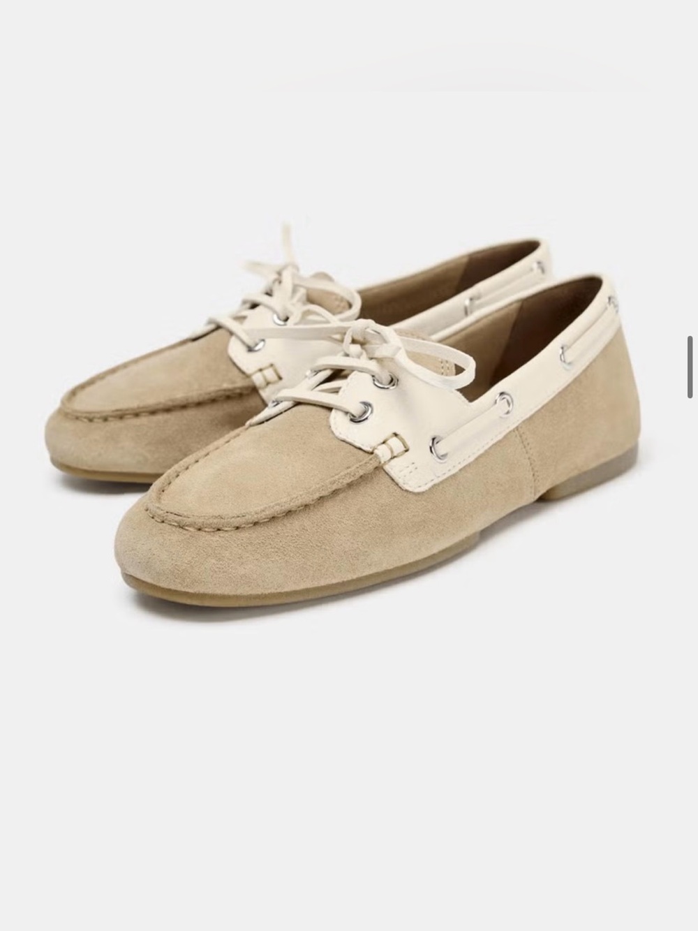 ZARA Contrast Lace Suede Moccasins- EU 42 (Women’s 11)- EUC!